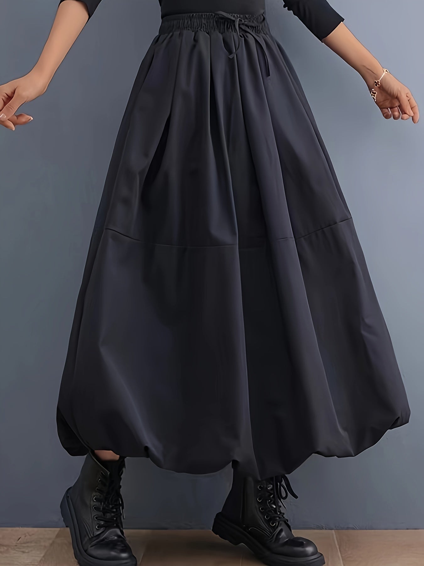 Damen Weite Ballonhose mit Taschen – Eleganter Streetstyle für Frühling und Sommer