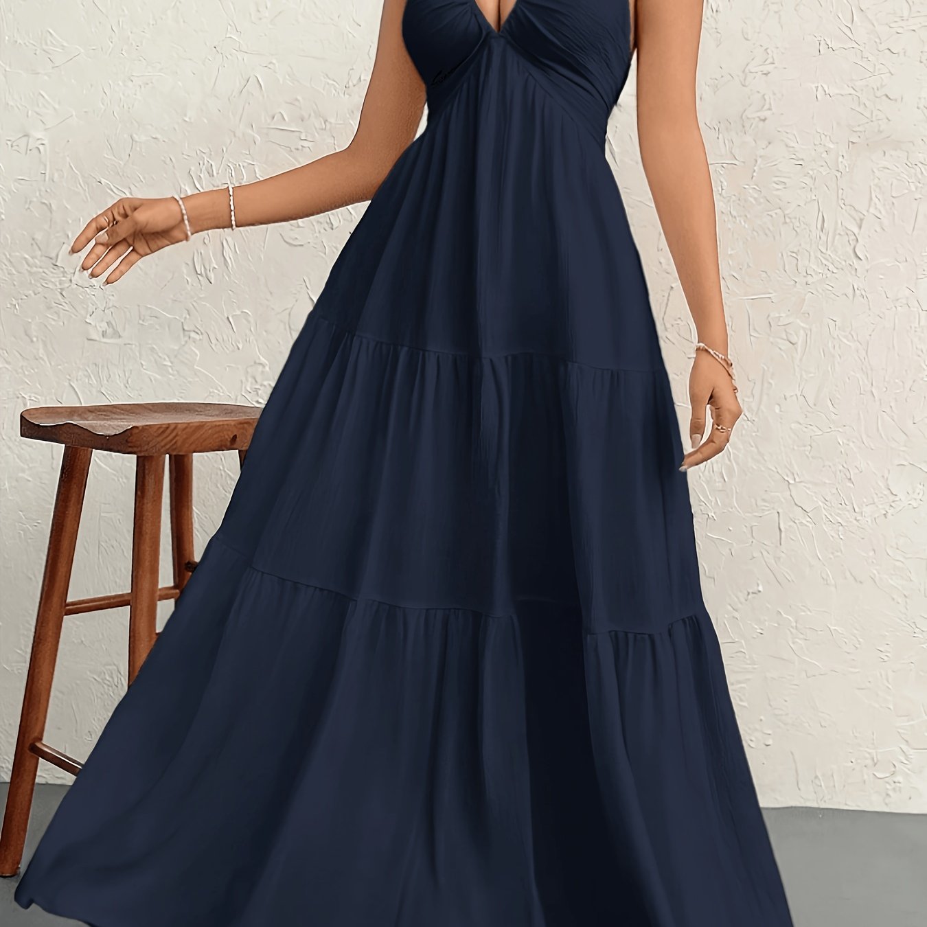 Damen Maxikleid Elegant mit Neckholder und A-Linien-Schnitt – Stilvolles Sommerkleid für besondere Anlässe