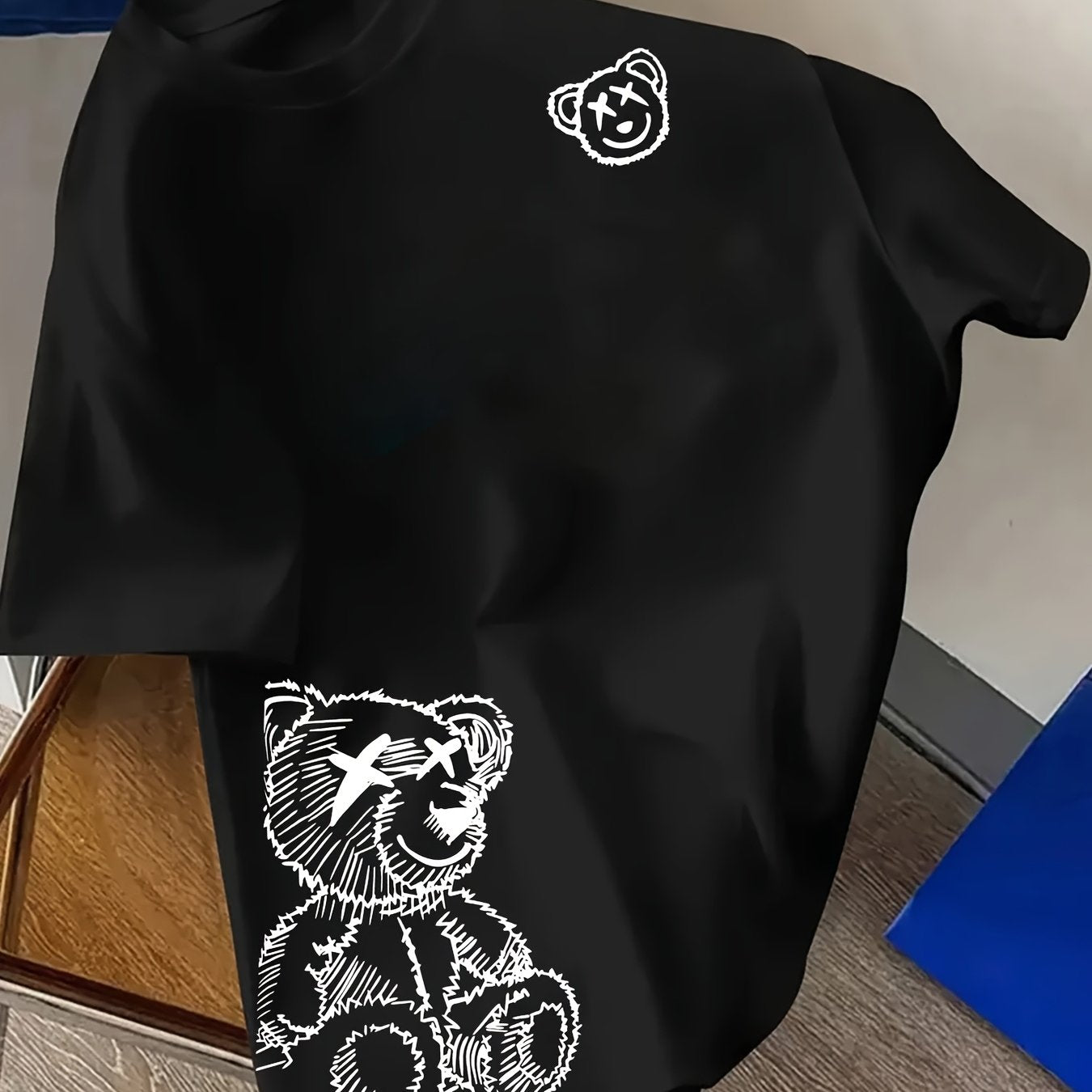 Herren Streetwear T-Shirt mit Kunst-Bär Grafik und modernem Sketch-Design