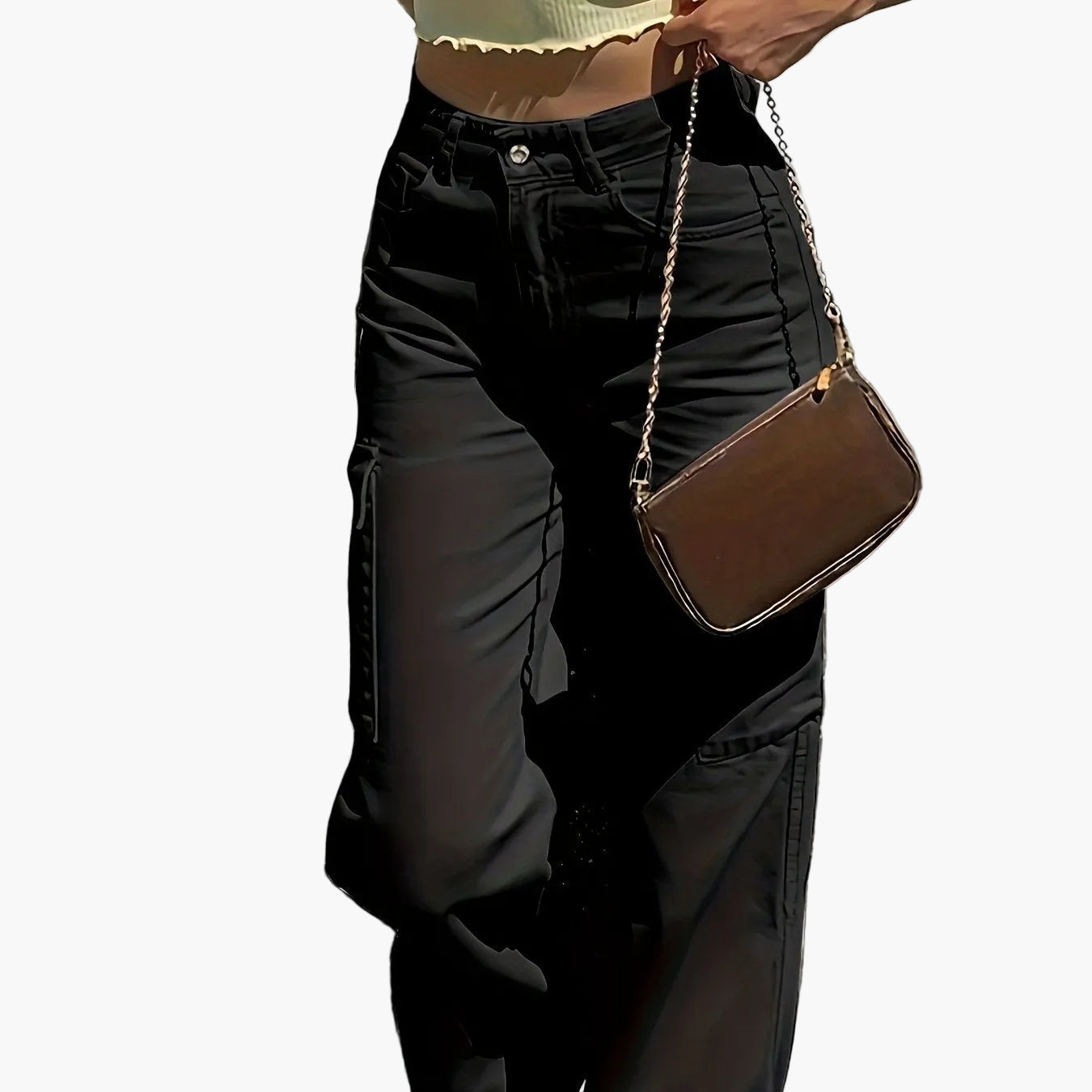 Damen Cargo Hose mit weitem Bein – Modische Freizeit- und Streetwear Hose für Frühling und Sommer