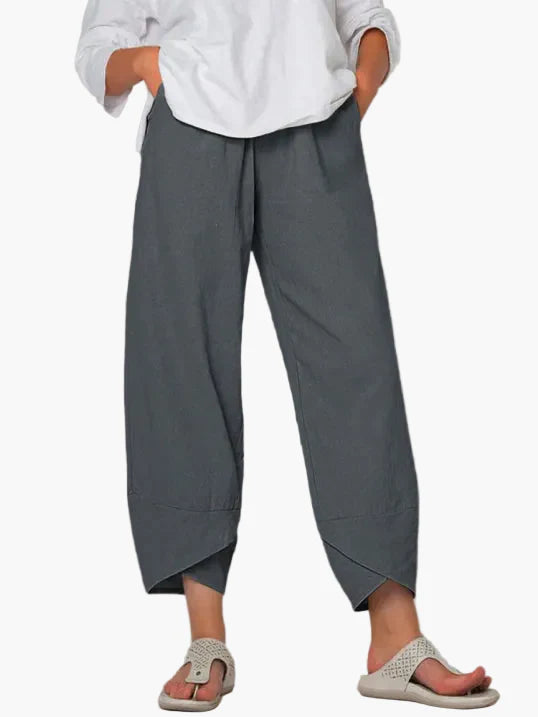 Damen Weite Cropped-Hose mit entspanntem Schnitt – Lässige Freizeithose, stilvoll & bequem