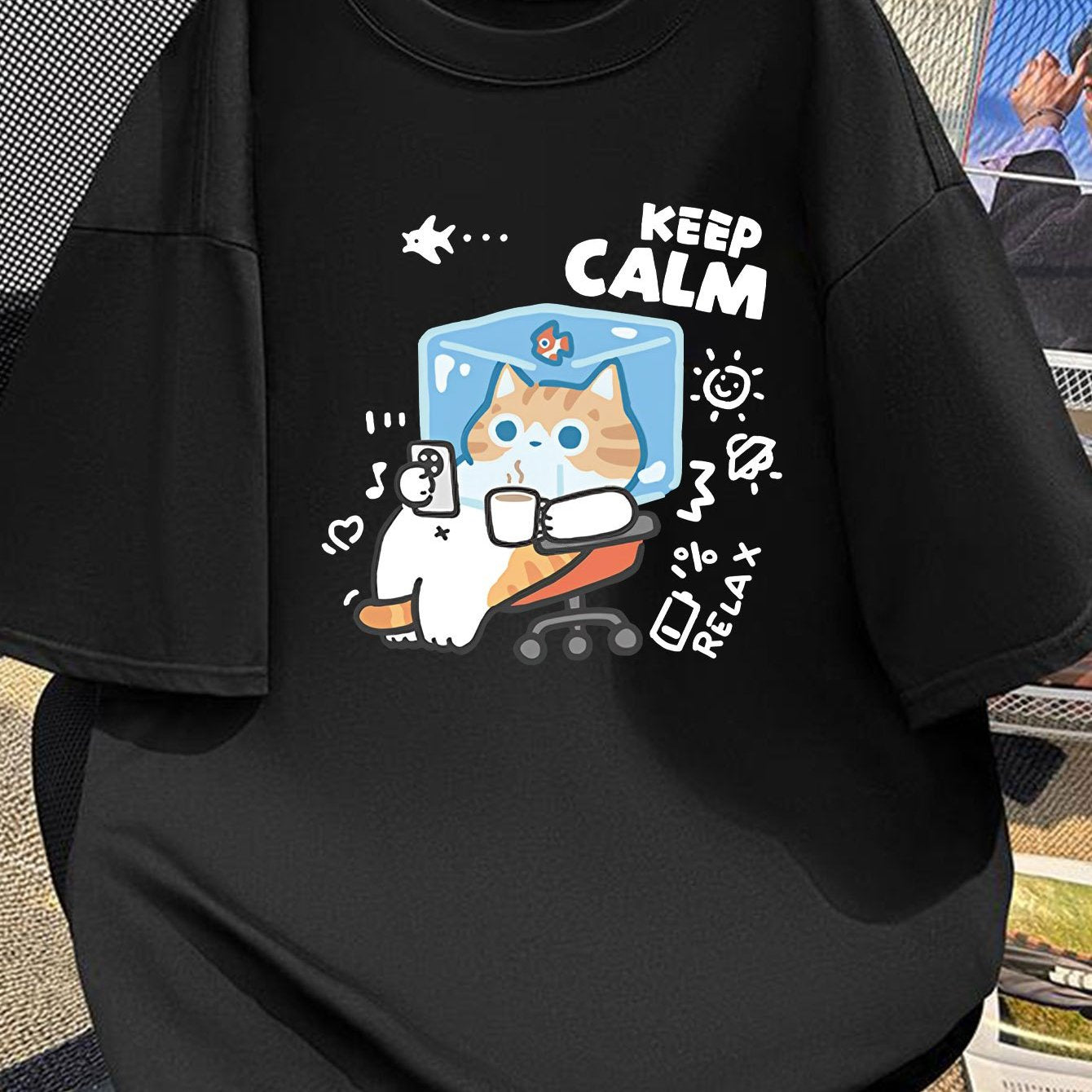Herren Oversize Basic T-Shirt im lässigen Streetstyle Look