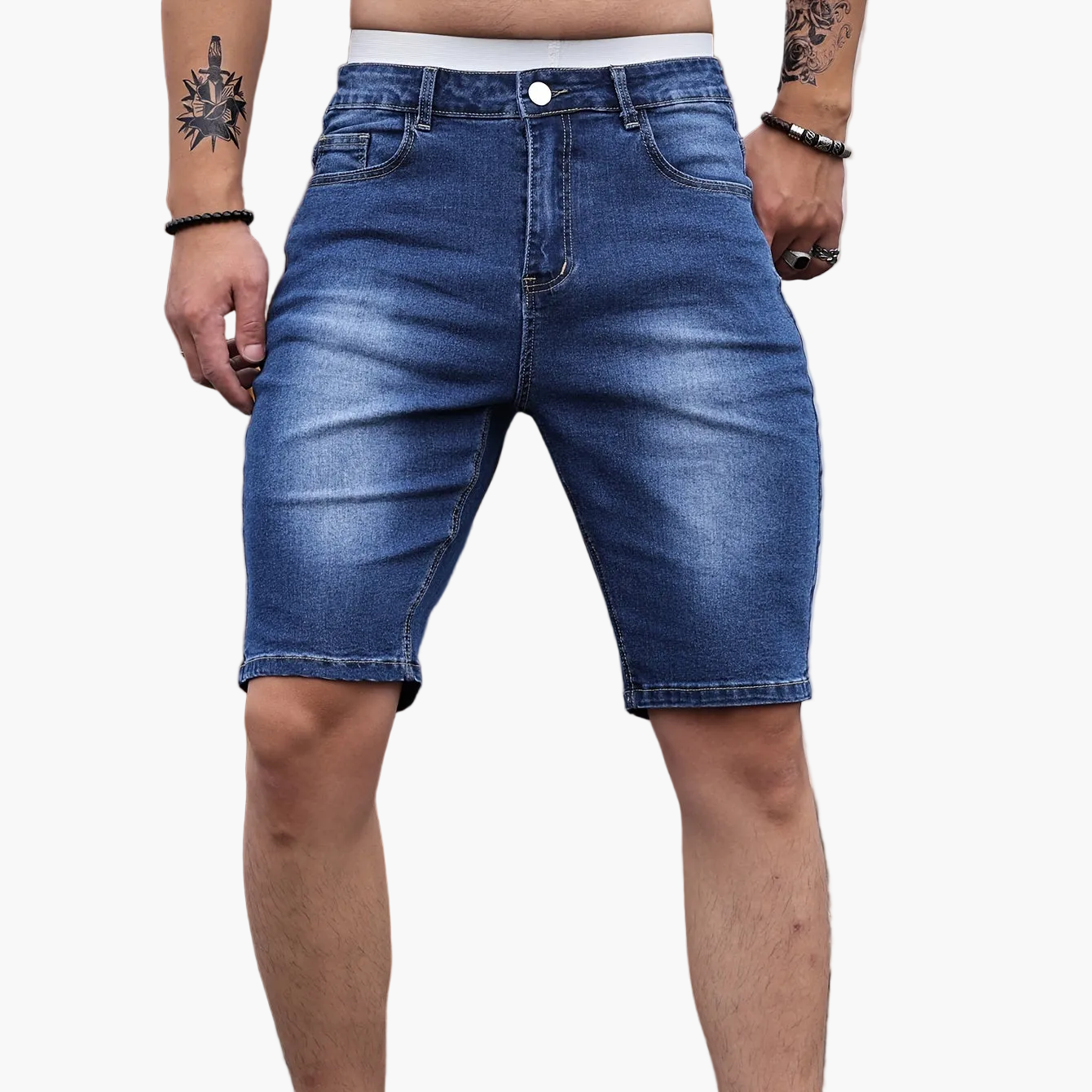 Herren Jeans Shorts im Skinny Fit – Modischer Freizeit-Basic für den Sommer