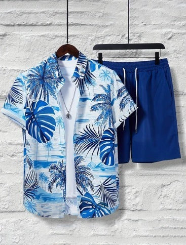Kirk – Bedrucktes Freizeit Herren-Shirt und Shorts Set