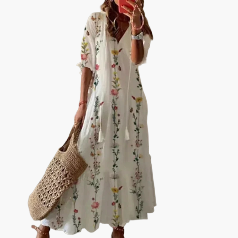 Damen Boho Maxikleid Sommer – Lässiger Stil für Strand und Alltag