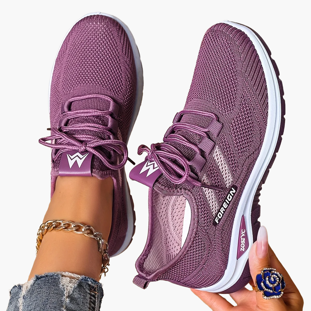 Damen Freizeitsneaker mit Komfortsohle für Alltag und Sport