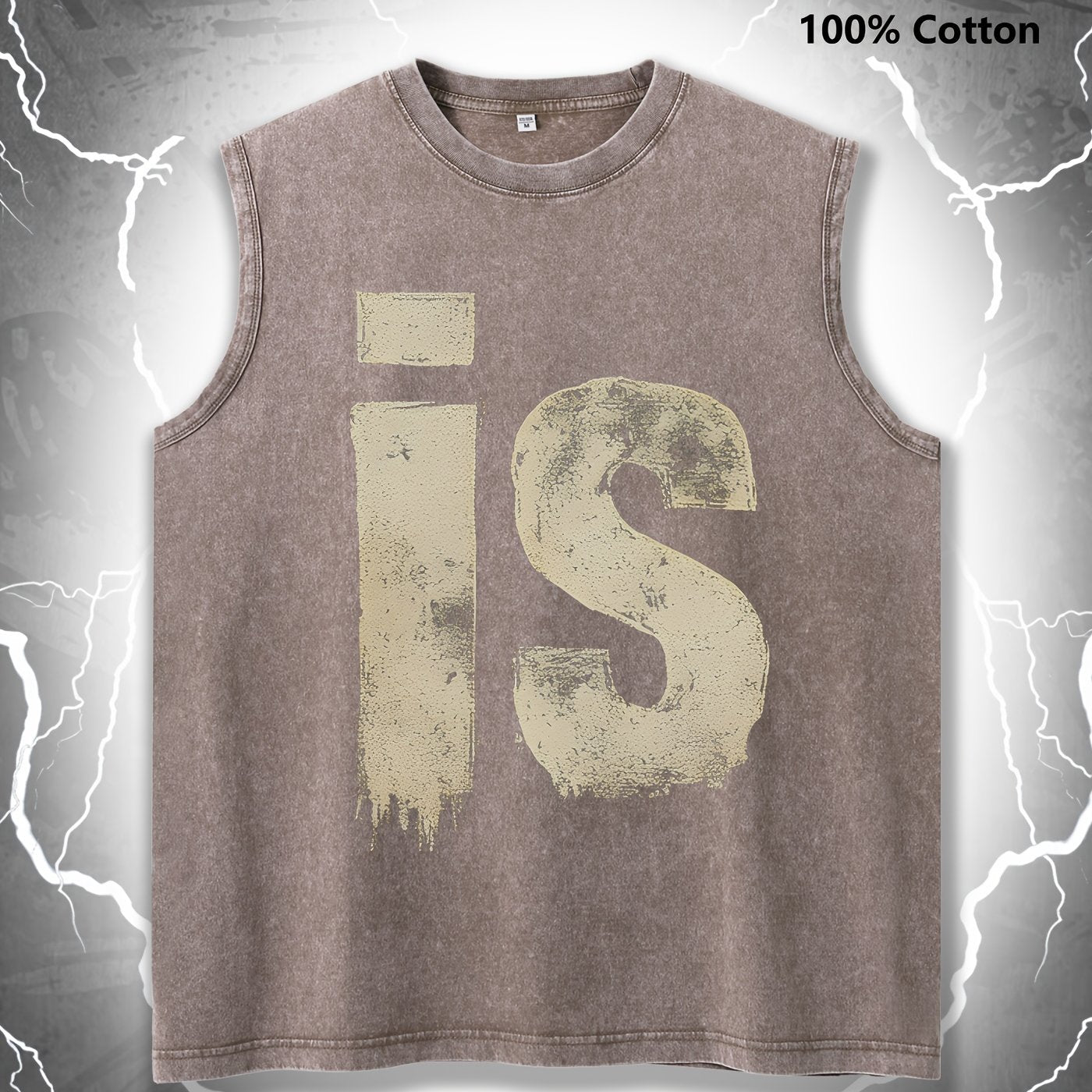 Herren Streetwear Muskelshirt mit Vintage-Print und Urbanem Stil – Ärmelloses Tank Top für Freizeit & Fitness