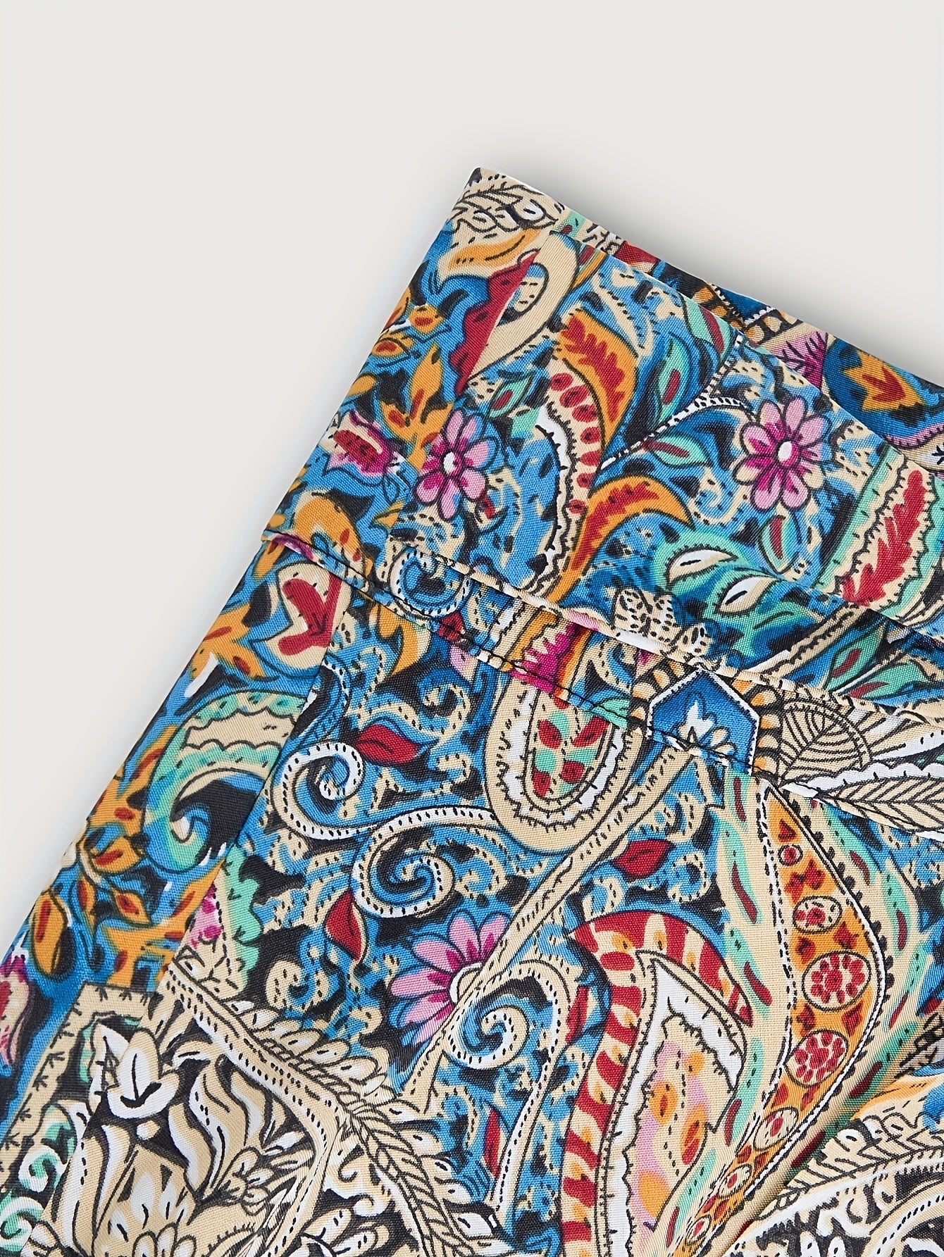 Damen Sommer Midikleid Elegant mit Paisley-Muster und Schleife – Perfekt für Freizeit & Urlaub