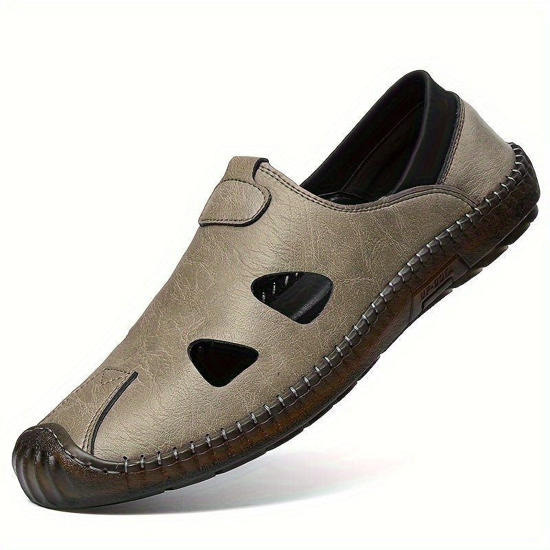 Herren Freizeitschuhe Sommer Slip-On mit Cut-Outs – Bequeme Alltagsschuhe für Herren