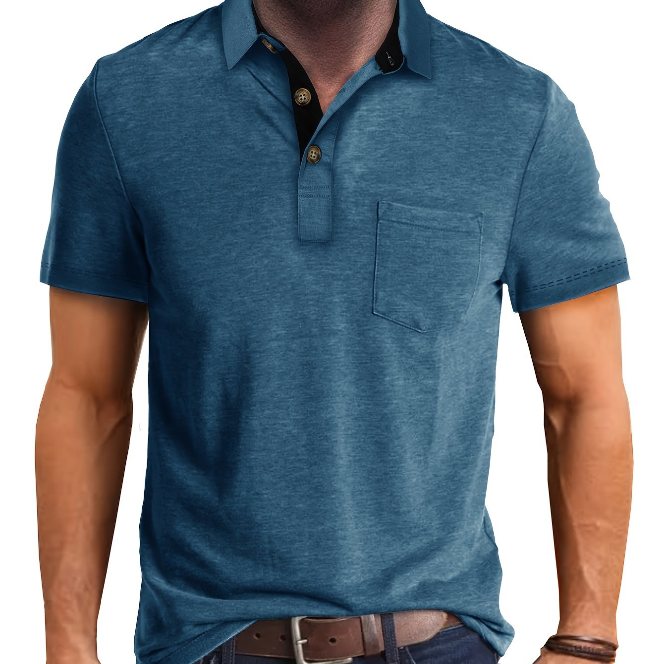 Herren Polohemd mit Brusttasche – Stilvolles Freizeitshirt für Alltag und Büro
