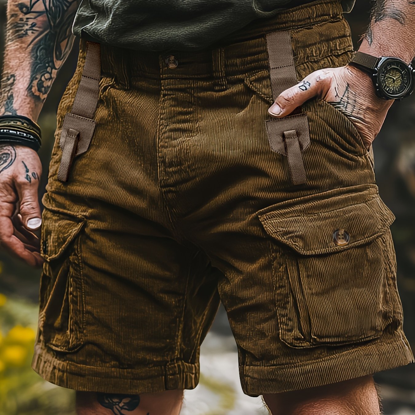 Herren Cargo Shorts mit Taschen und modernem Outdoor-Look