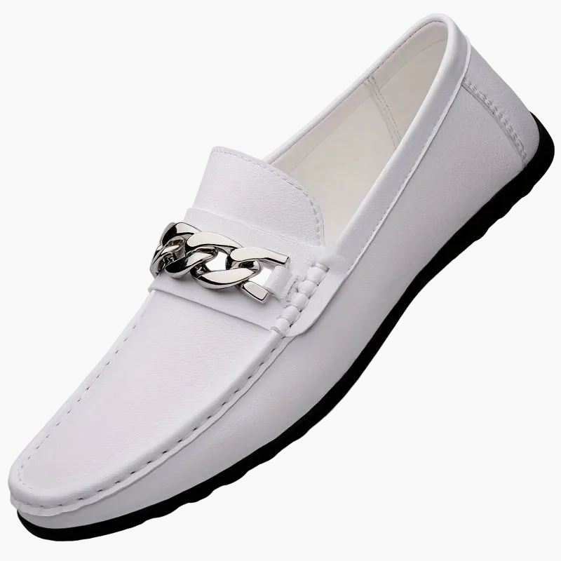 Herren Slip-On Loafer mit Ketten-Detail – Eleganter Business & Freizeit Schuh