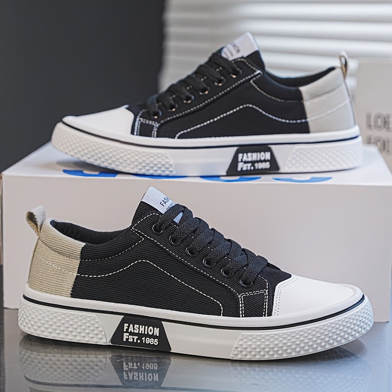 Herren Low-Top Sneaker im Retro-Skateboard Stil – Modische Freizeitschuhe für Alltag und Streetwear