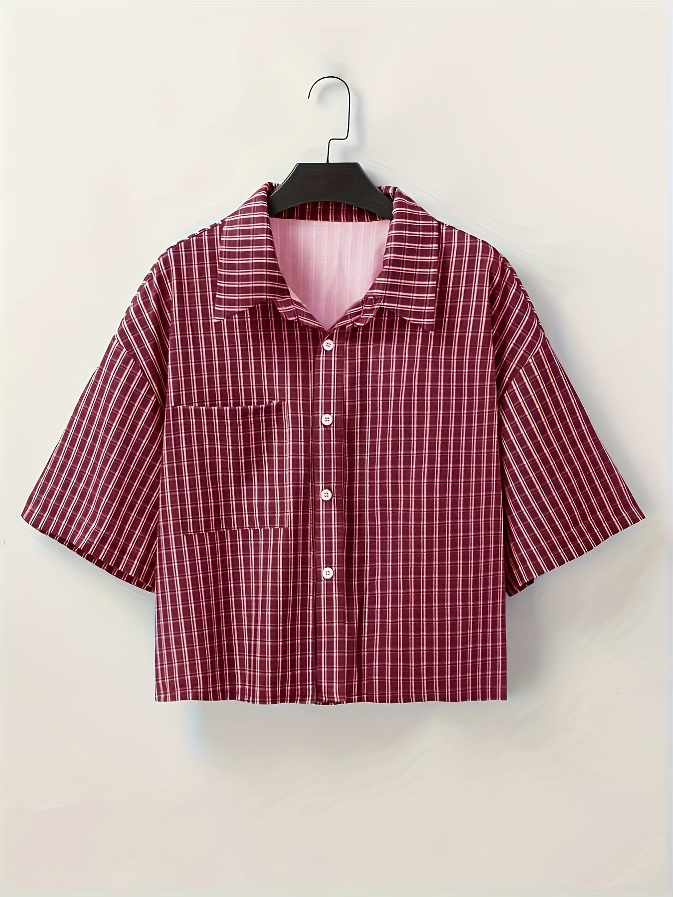 Herren Kurzarm-Hemd im modernen Streetstyle Look – Lässiges Oversize Design für Alltag und Freizeit