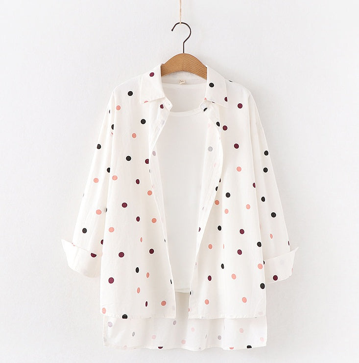 Melissa – Damenbluse mit Polka-Dot-Print