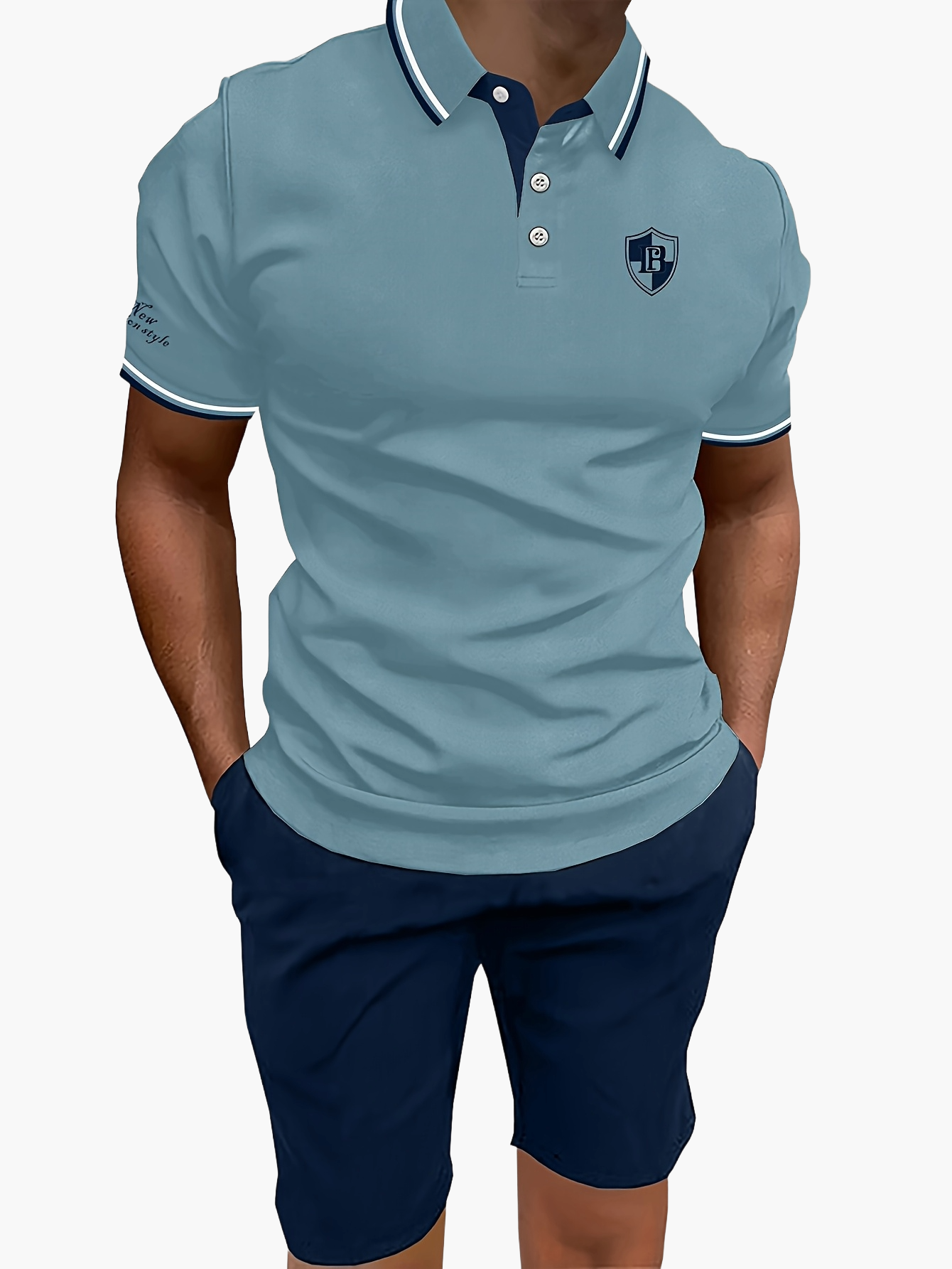 Herren Poloshirt und Shorts Set – Sportlich Eleganter Freizeitanzug für Alltag & Sommer
