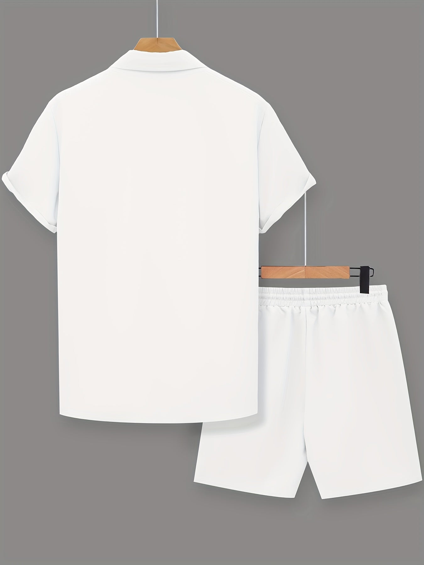 Herren Sommer Freizeit Set mit Motivationsspruch – Kurzarm Hemd und Shorts, Modernes Lounge Outfit
