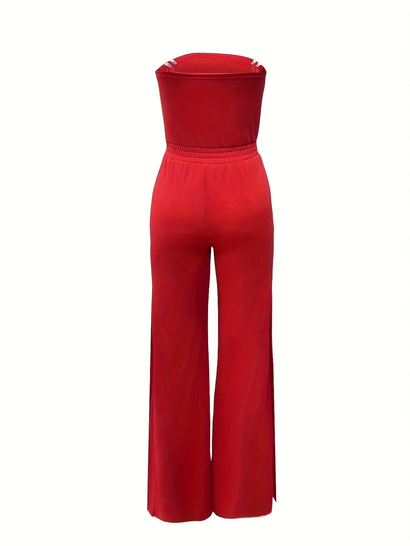 Damen Jumpsuit mit weitem Bein und sportlichem Streifen-Design – Modischer Freizeit Einteiler