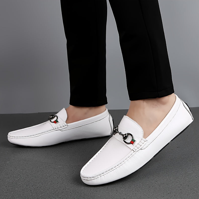 Herren Mokassins Slip-On Loafer mit Schnalle – Elegante Freizeitschuhe für Alltag & Freizeit