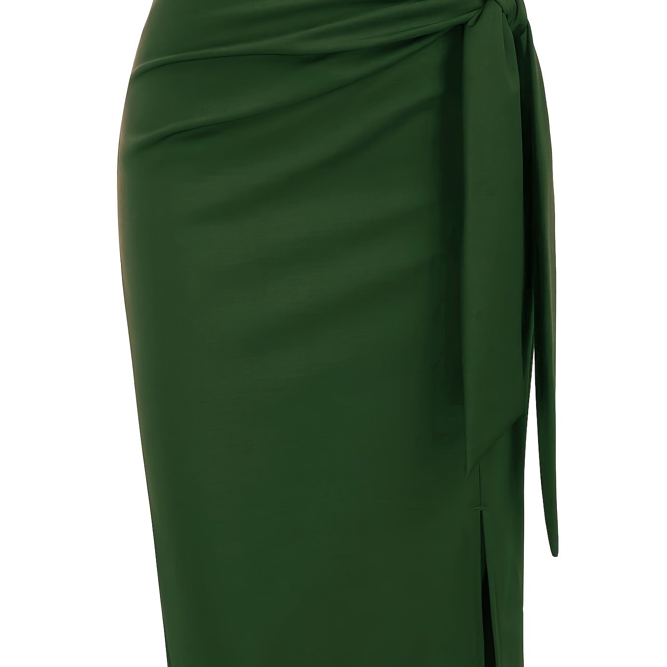 Damen Eleganter Bleistiftrock mit Schleife und Schlitz – Perfekt für Büro & besondere Anlässe
