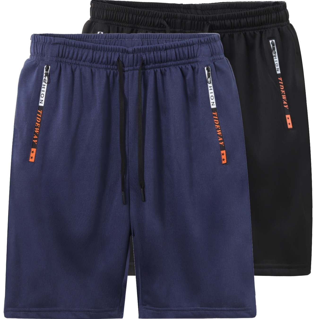 Herren Trainingsshorts 2er-Pack – Sportliche Fitness- und Freizeit-Shorts mit Reißverschlusstaschen