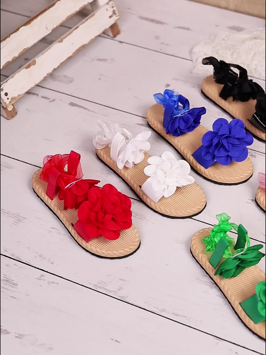 Damen Espadrille-Sandalen mit Blumenapplikation und eleganter Schleifenbindung – Romantische Sommerschuhe für besondere Anlässe