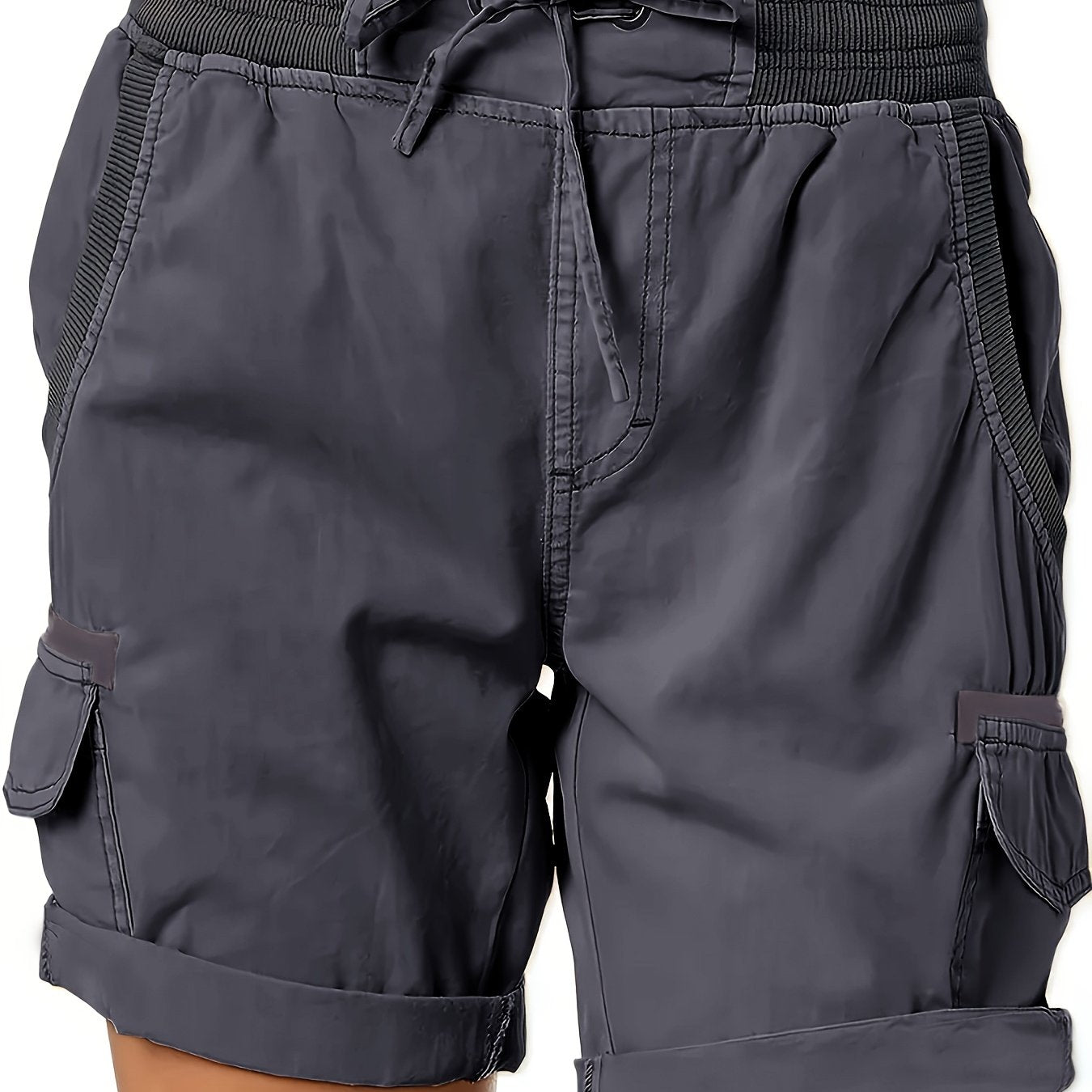 Damen Cargo-Bermuda Shorts mit Kordelzug – Bequemer Freizeit-Style für Sommer & Alltag