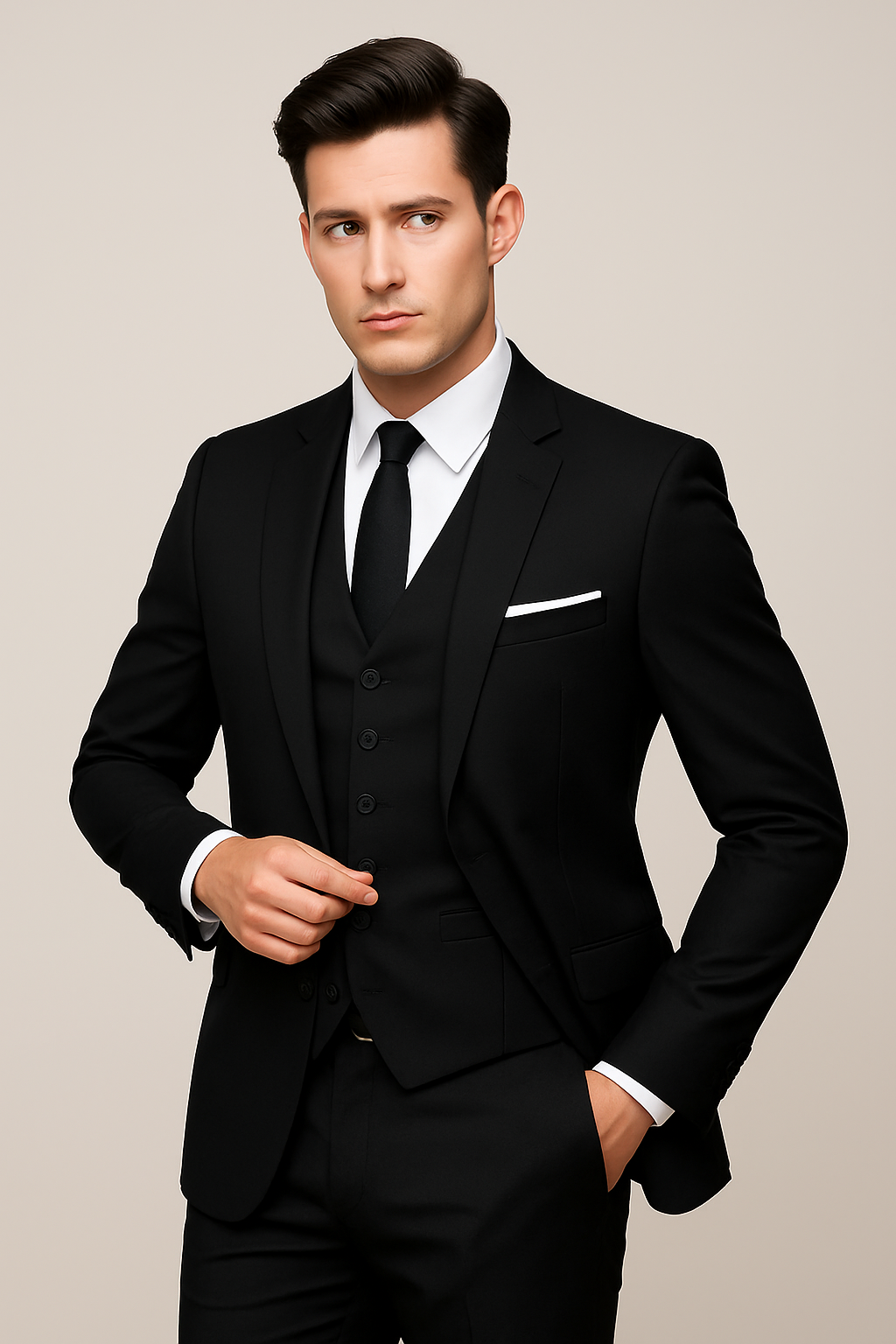Herren Anzug Dreiteilig Slim Fit – Eleganter Business & Hochzeitsanzug für formelle Anlässe