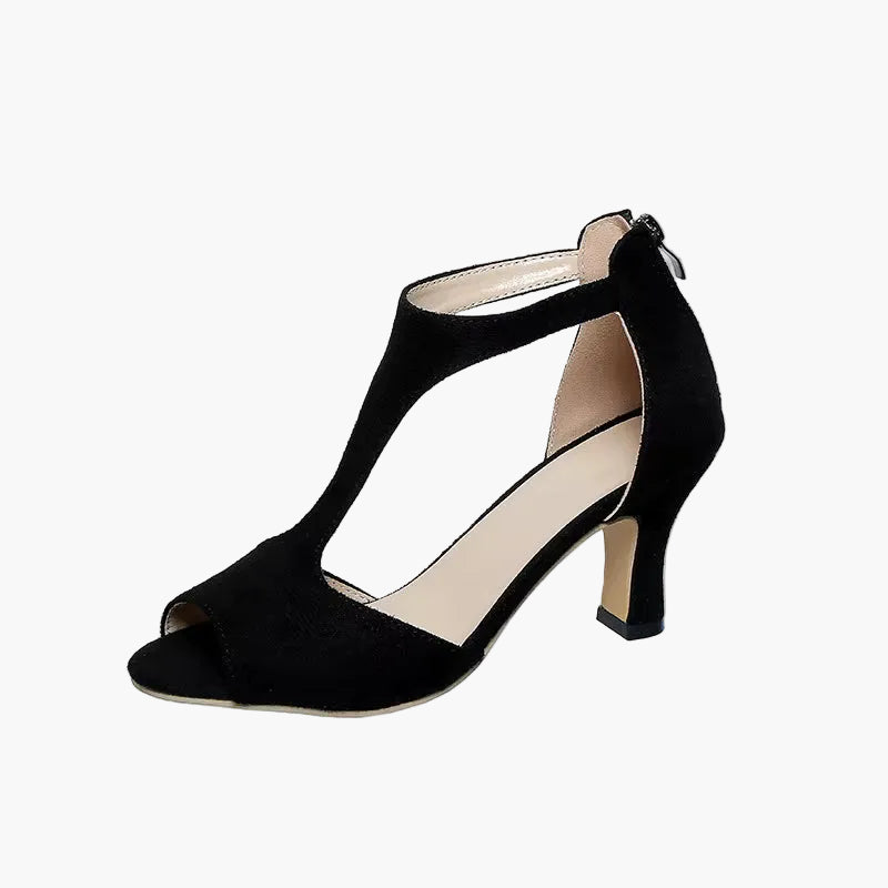 Damen High Heel Sandalette mit T-Riemen – Elegante Schuhe für festliche Anlässe
