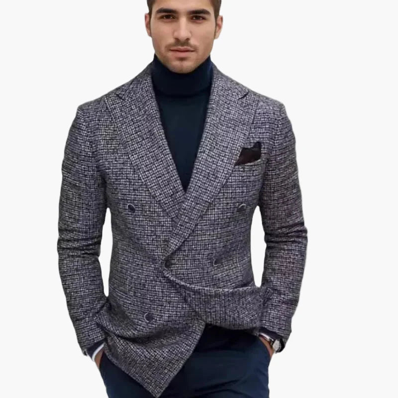 Herren Doppelreihiger Blazer – Eleganter Business & Freizeit Look