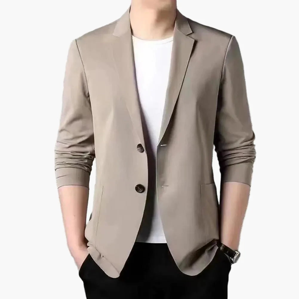 Herren Freizeit Business Blazer – Moderner Einreiher Sakko für Alltag & Büro