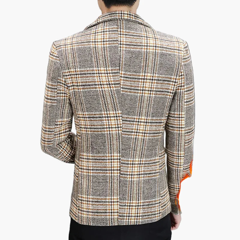 Herren Blazer Modern Business Casual Kariert – Stilvoller Anzugjacke für Büro und Freizeit
