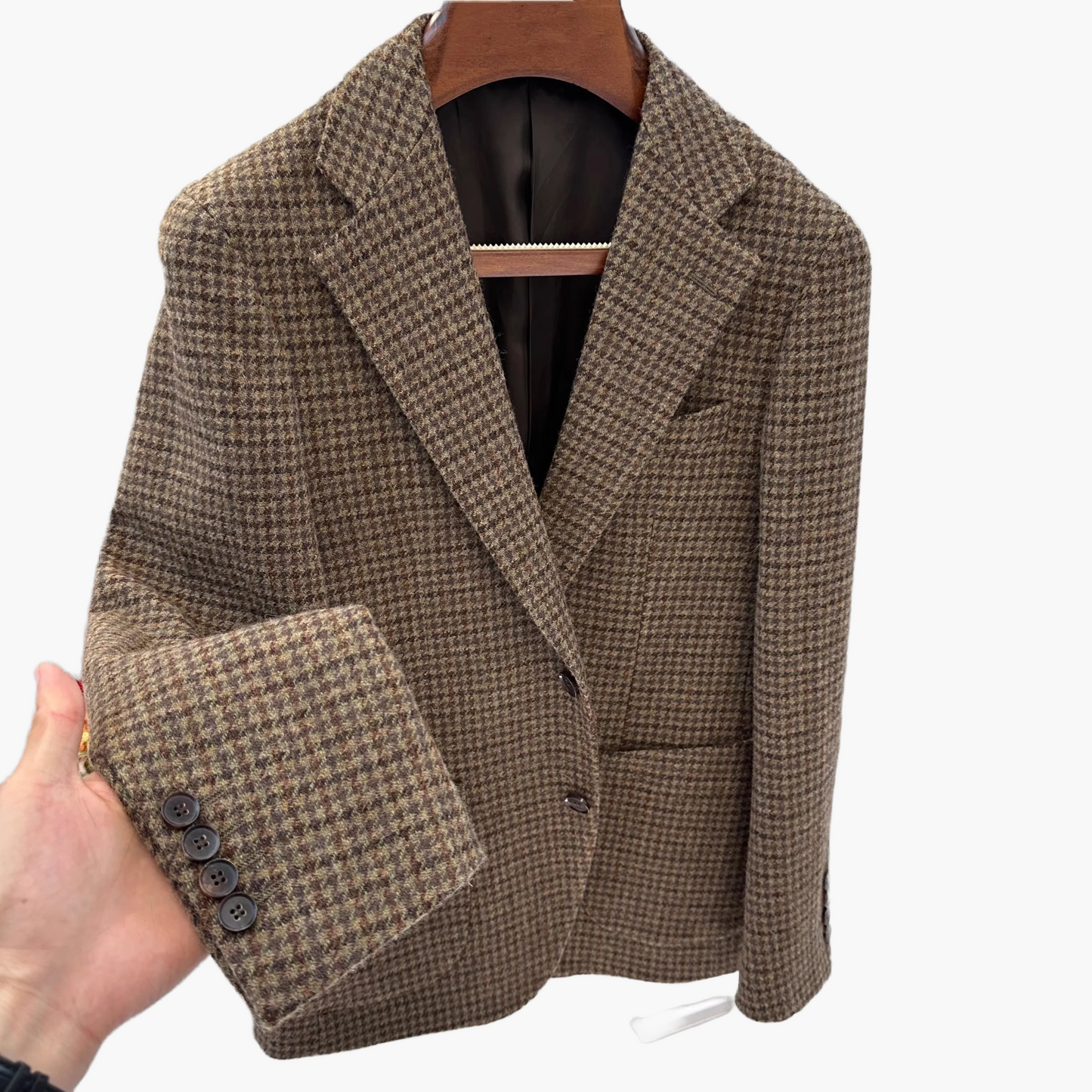 Herren Klassischer Hahnentritt-Sakko – Eleganter Freizeit- und Business-Blazer