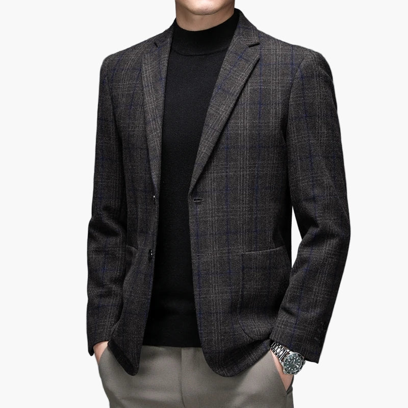 Herren Business Casual Sakko – Modernes kariertes Blazer-Jackett für Büro & Alltag
