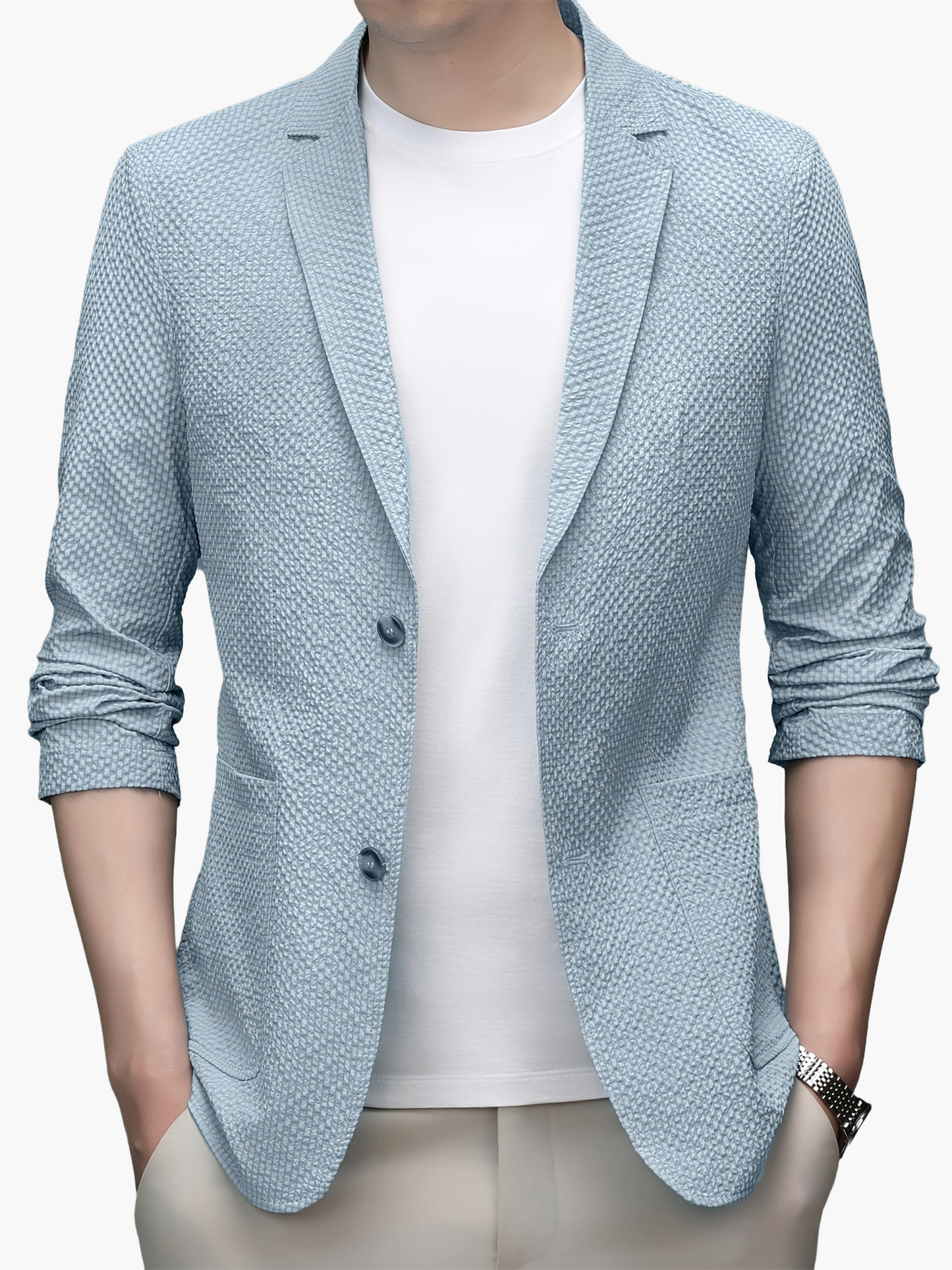 Herren Casual Blazer mit Struktur – Modernes Sakko für Alltag und Business