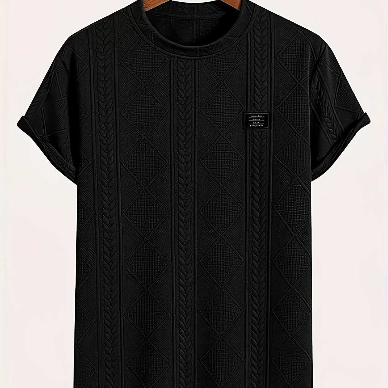Herren T-Shirt im Strickmuster-Design – Lässiger Style für Alltag und Freizeit