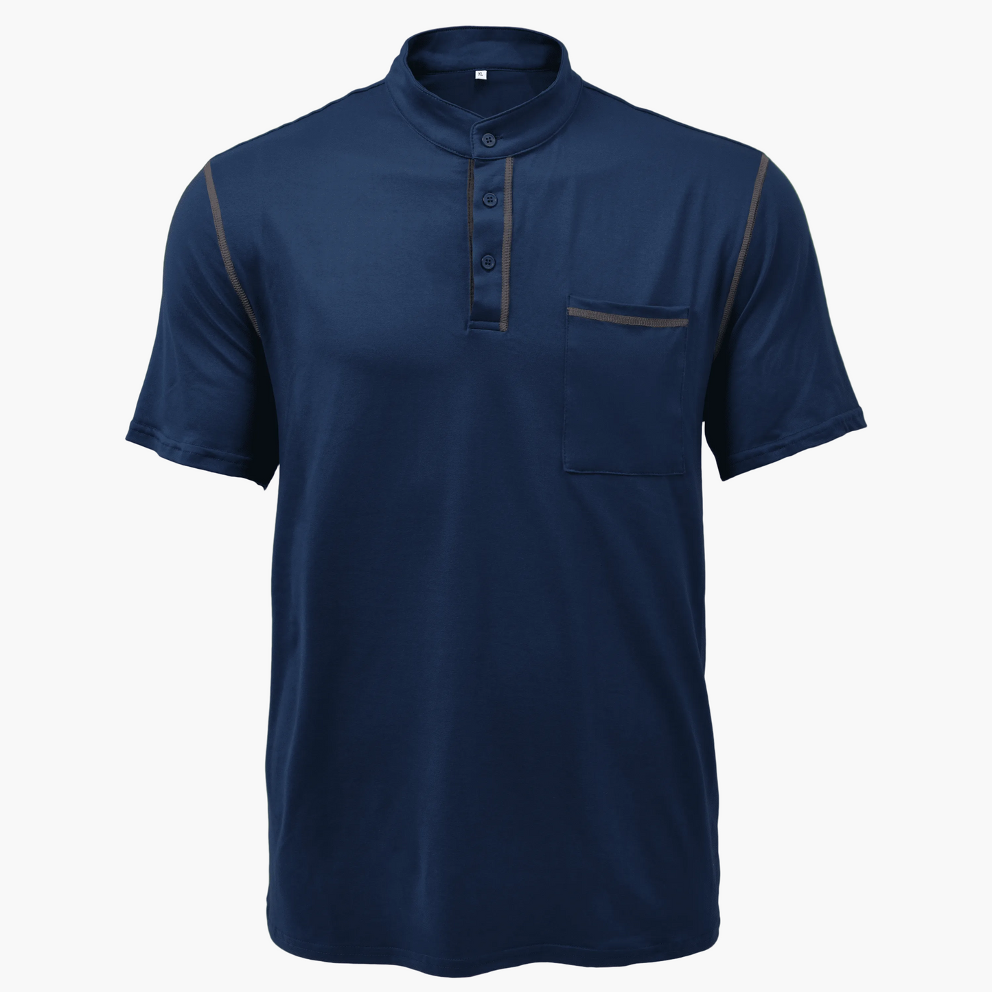 Herren Kurzarm Henley T-Shirt mit Brusttasche – Modernes Freizeitshirt für Alltag und Sport