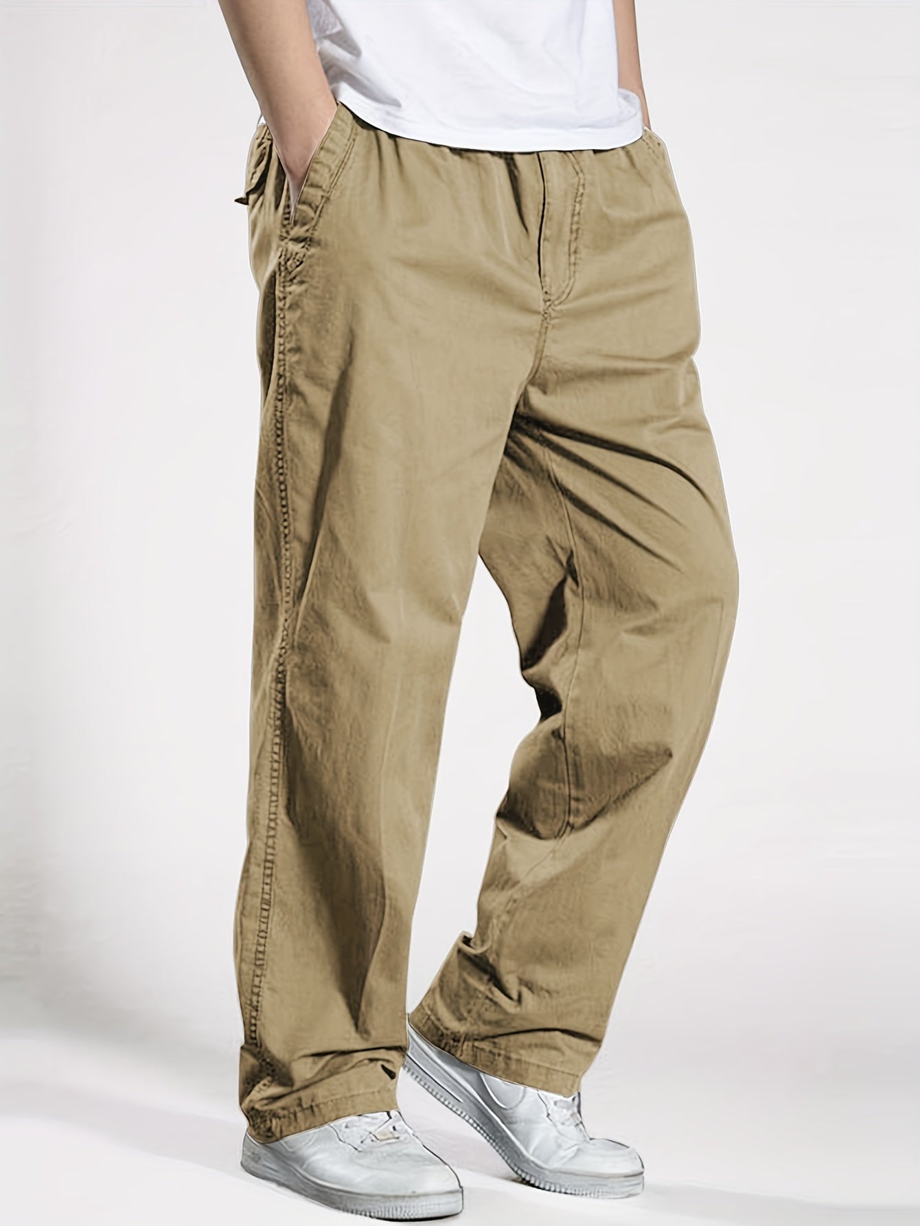 Herren Freizeithose mit Kordelzug – Bequeme Weite Hose für Alltag & Sport