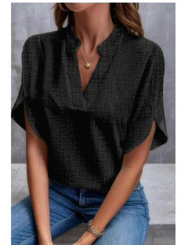 Georgina – Chiffonbluse mit V-Ausschnitt für Damen
