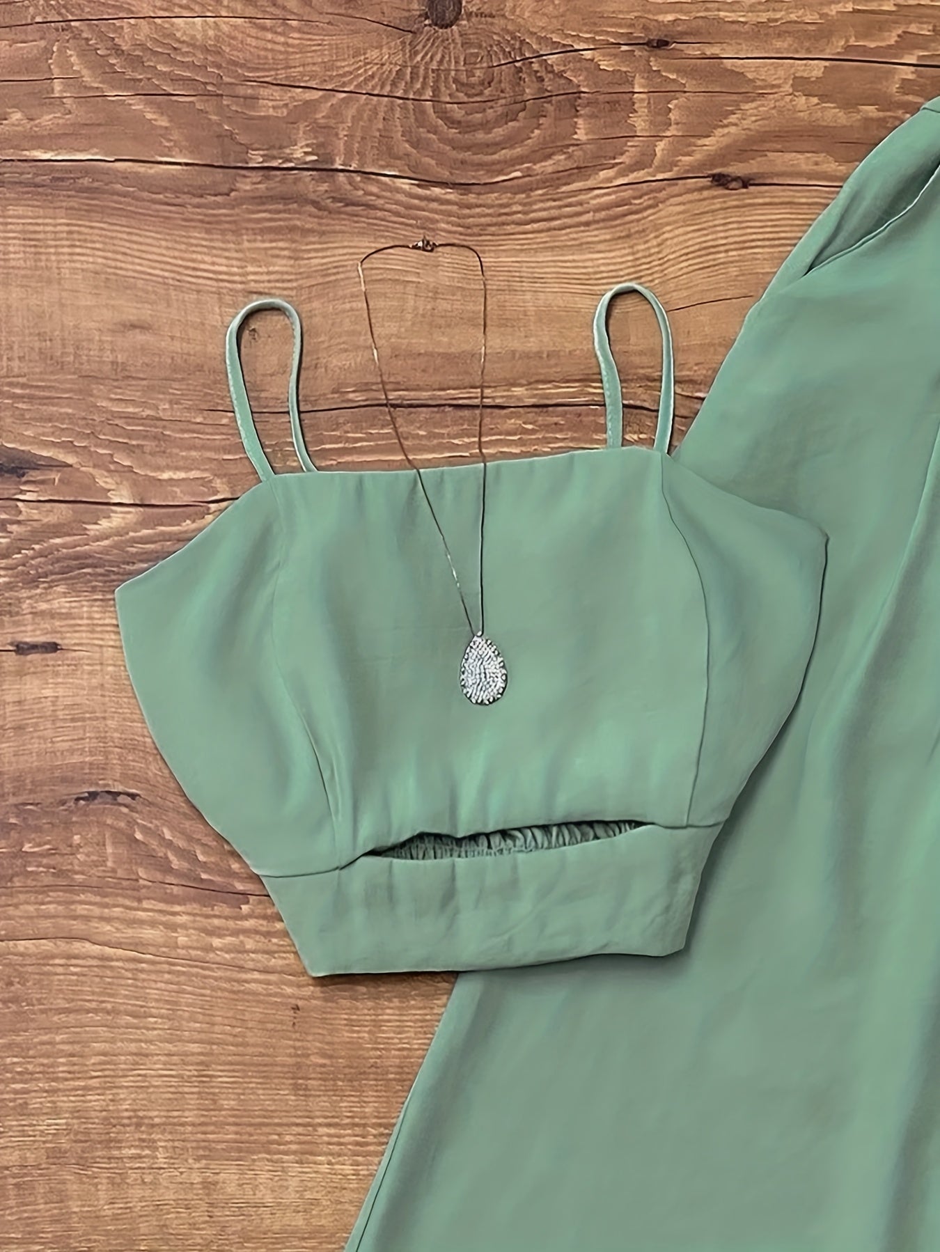 Damen High Waist Palazzo Hose und Crop Top Set – Eleganter Zweiteiler für Freizeit und Sommer
