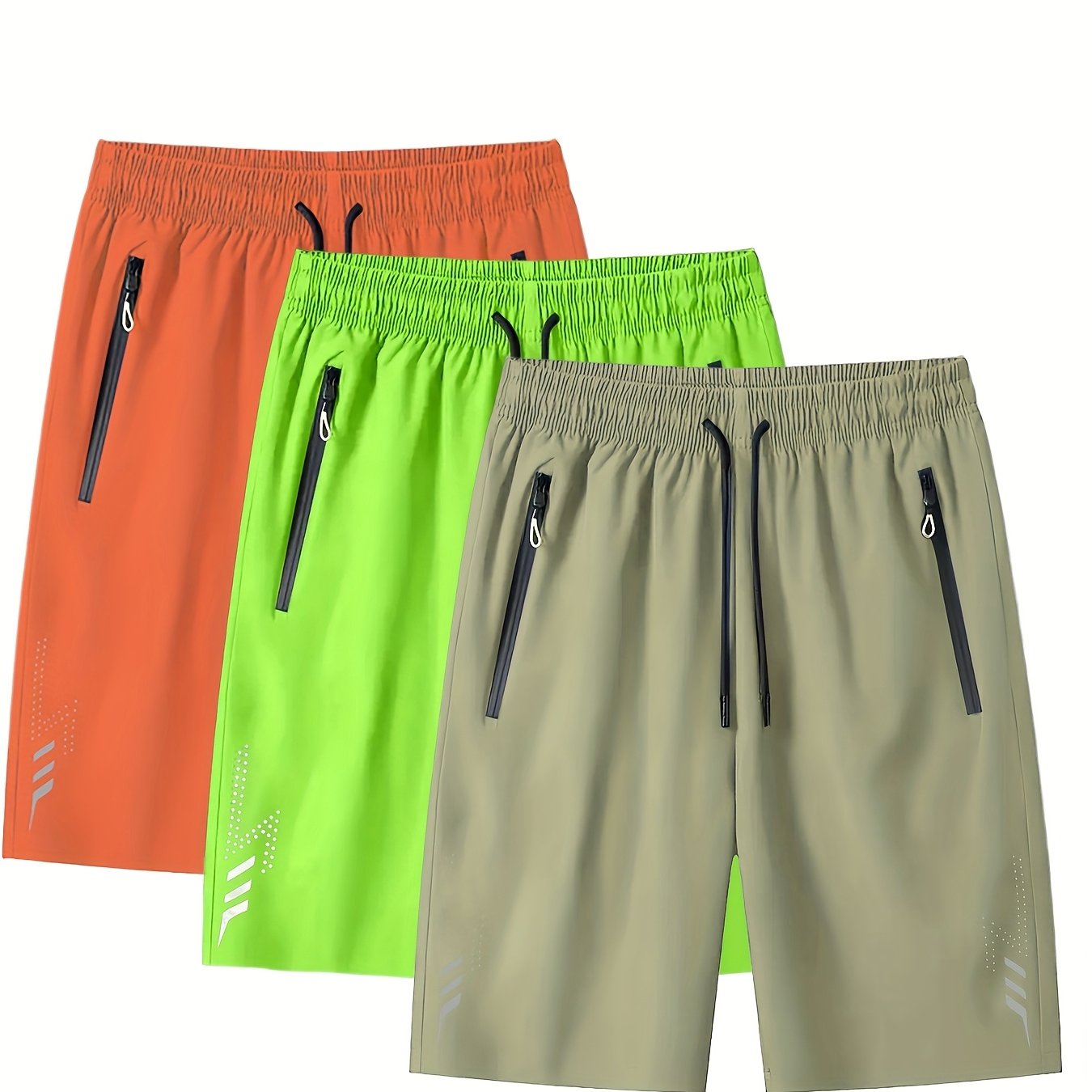 Herren Funktionsshorts Sport & Freizeit – Bequeme Trainingsshorts mit Reißverschlusstaschen
