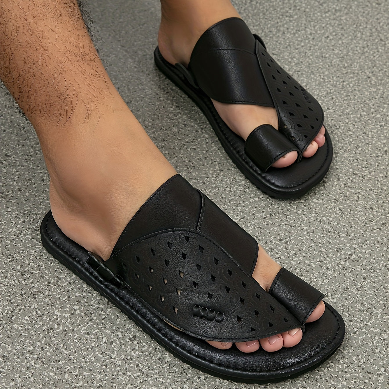 Herren Komfort-Pantoletten mit Zehenschlaufe und modernem Schnitt – Elegante Sandalen für Alltag und Anlass