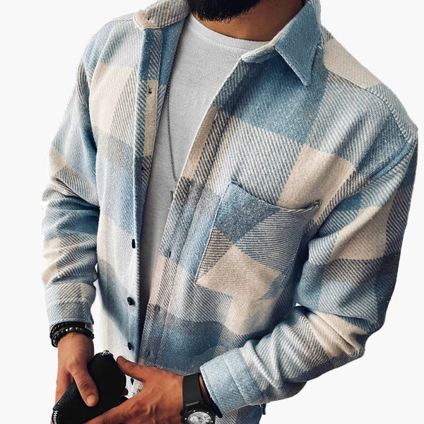 Herren Freizeithemdjacke Kariert – Lässiger Style für Alltag und Freizeit