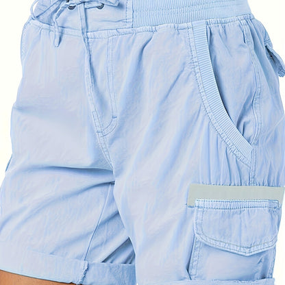 Damen Cargo-Bermuda Shorts mit Kordelzug – Bequemer Freizeit-Style für Sommer & Alltag
