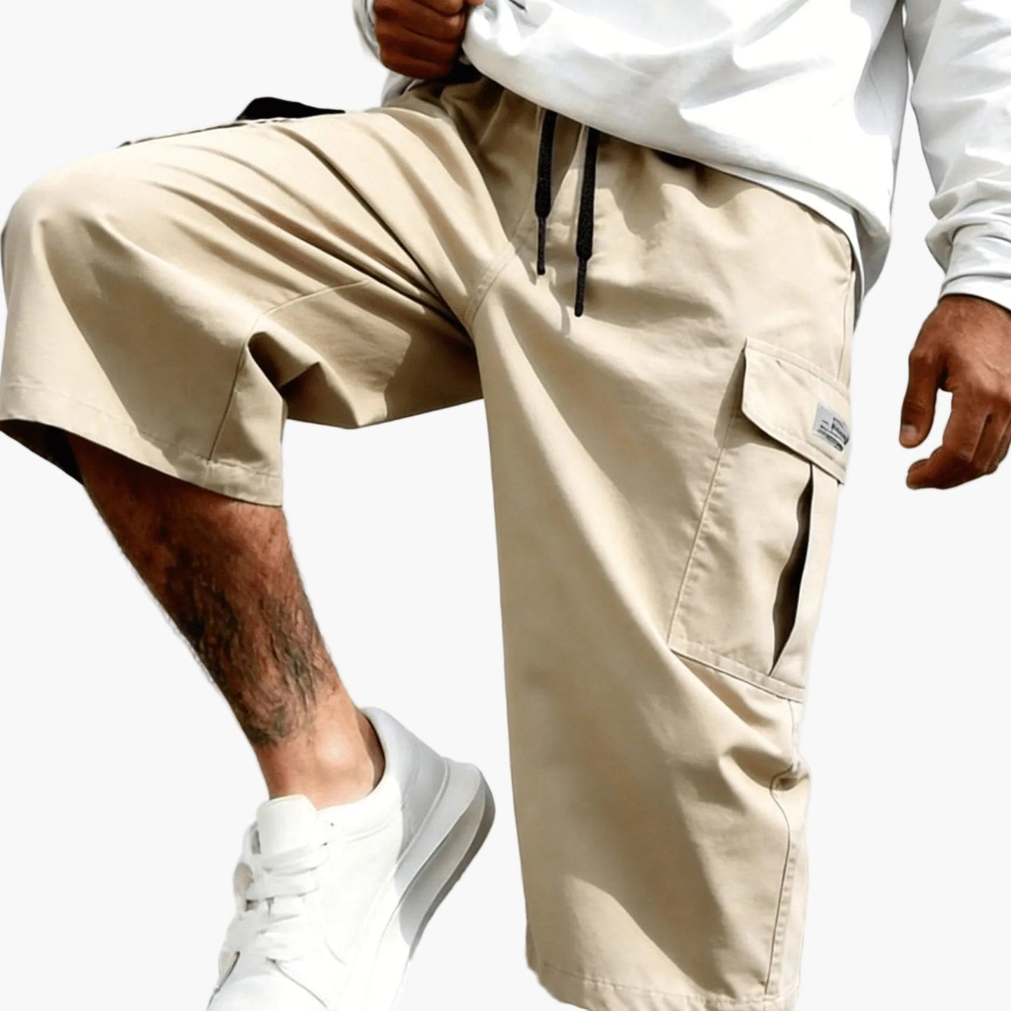 Herren Cargo-Shorts mit Taschen – Lässige Knielange Freizeithose für Alltag & Sport
