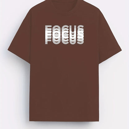 Herren T-Shirt mit modernem FOCUS Statement Print – Lässiges Motivshirt für Alltag & Freizeit