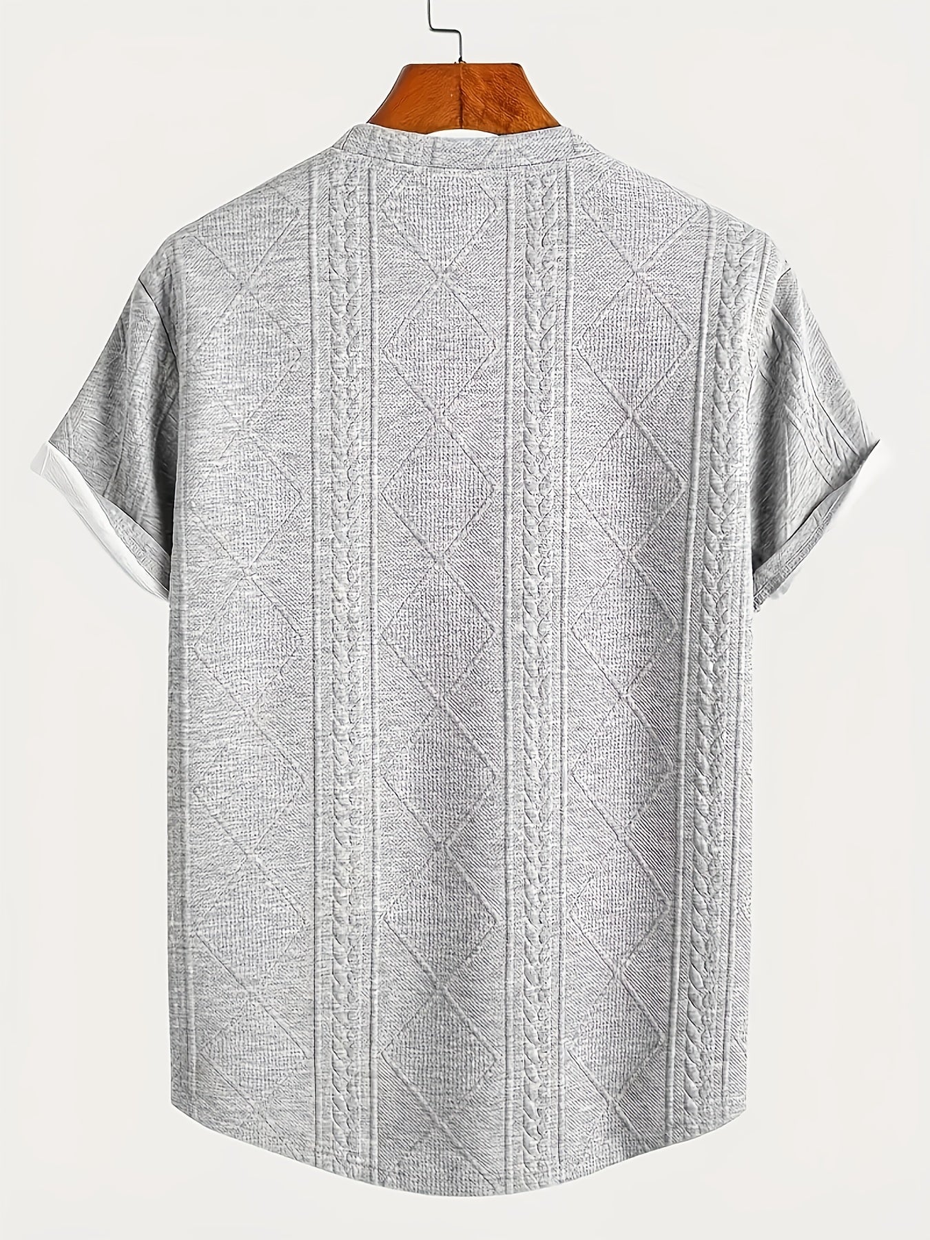 Herren T-Shirt im Strickmuster-Design – Lässiger Style für Alltag und Freizeit