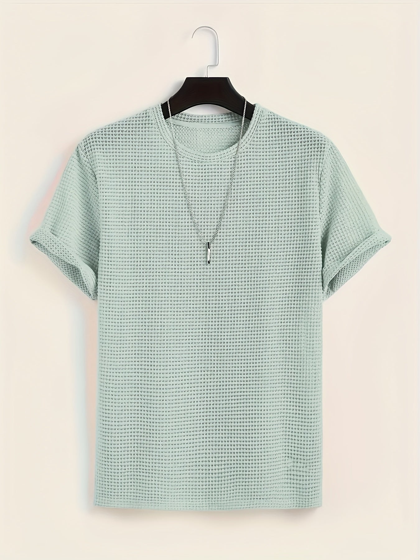 Herren T-Shirt mit modernem Mesh-Design und lässigem Schnitt – Perfekt für Sommer, Urlaub & Freizeit
