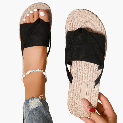 Damen Komfort-Sandalen im Preppy-Stil für Freizeit und Sommer