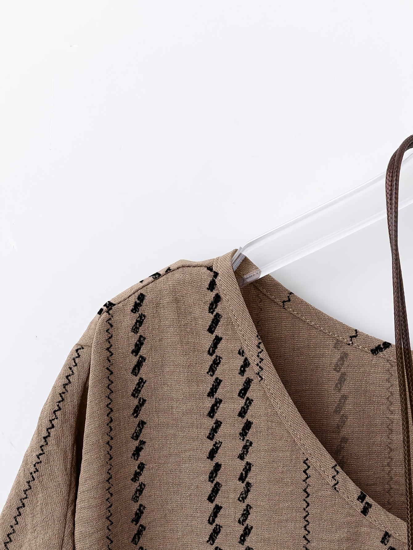 Damen Boho Tunika mit Muster und Kurzarm – Lässige Oversize Bluse im Ethno-Stil